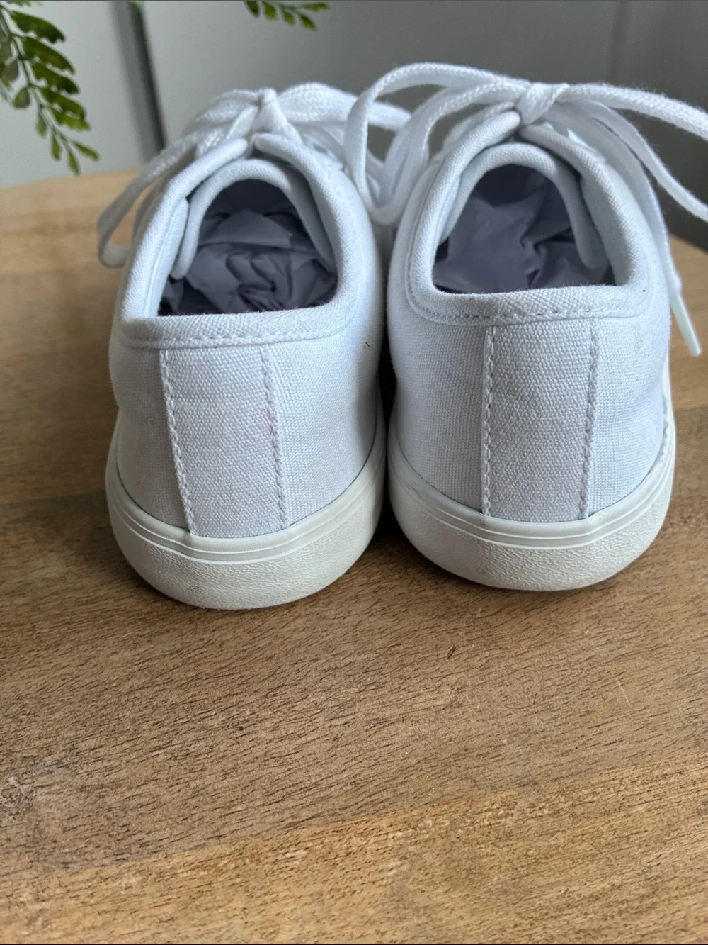 wonder nation White Low-Top Canvas Lace-Up Sneakers, Size 1